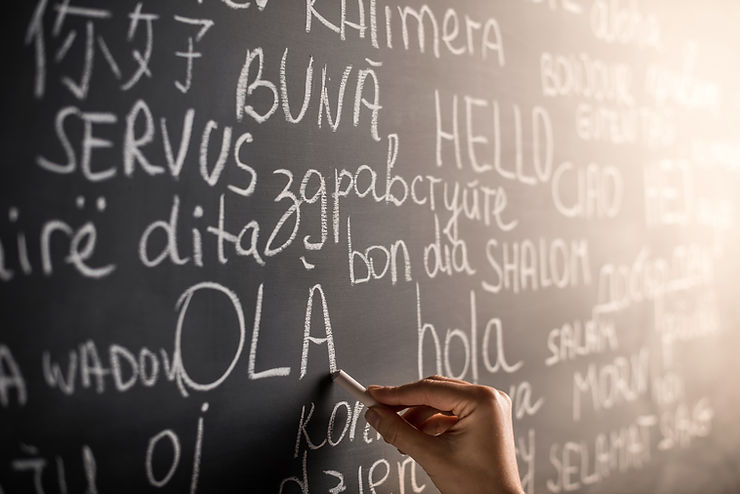 Languages chalkboard